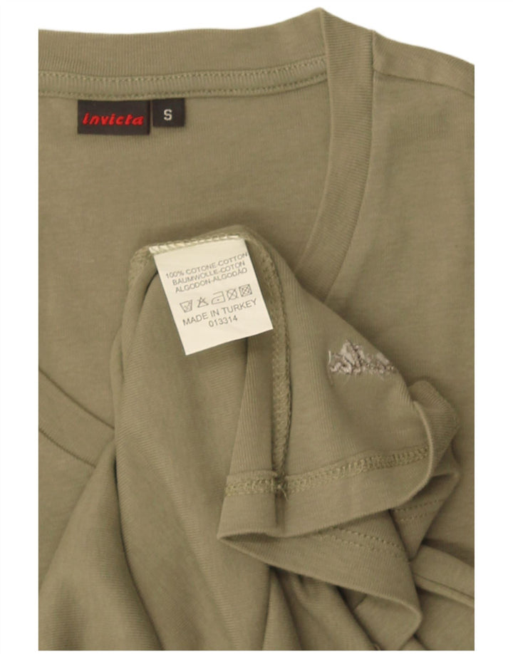 Invicta Damen T-Shirt Top UK 8 Small Khaki Baumwolle