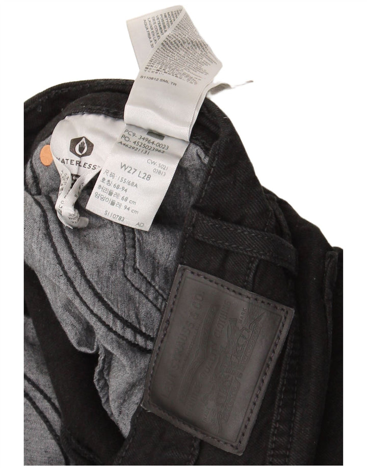 Levi's Damen Wedgie Straight Jeans W27 L28 Schwarze Baumwolle