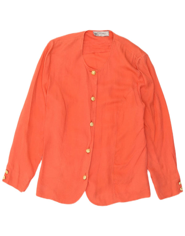 Domina Damen 5-Knopf-Blazerjacke IT 48 XL Orange Seide