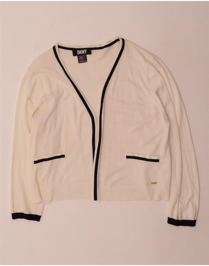 Offener Damen-Cardigan von DKNY, Gr. 40, Größe L, Weiß, Viskose