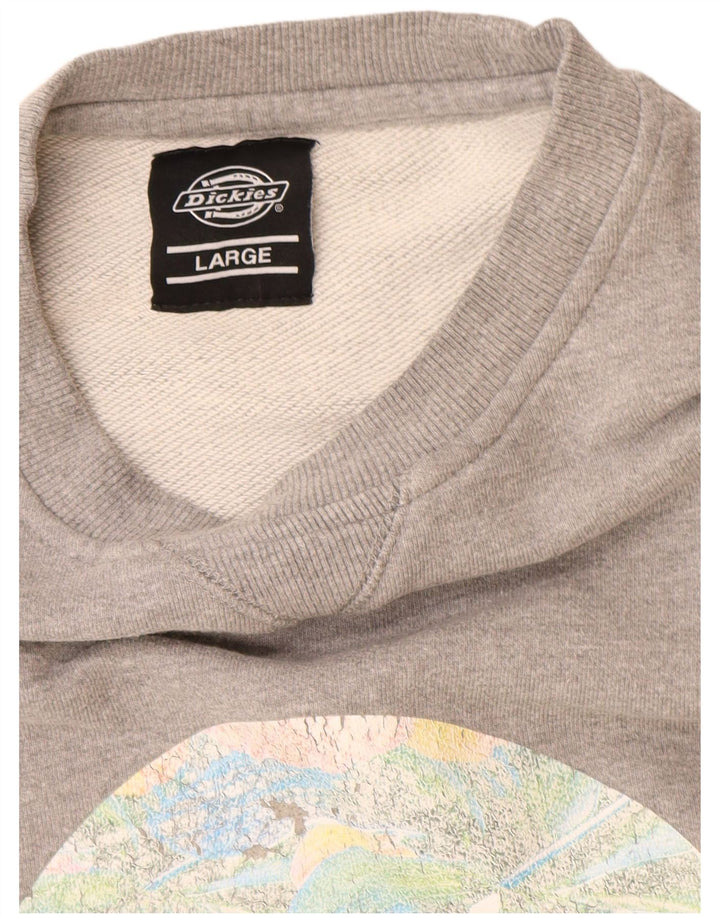 Dickies Herren-Sweatshirt mit Grafik, groß, aus grauer Baumwolle