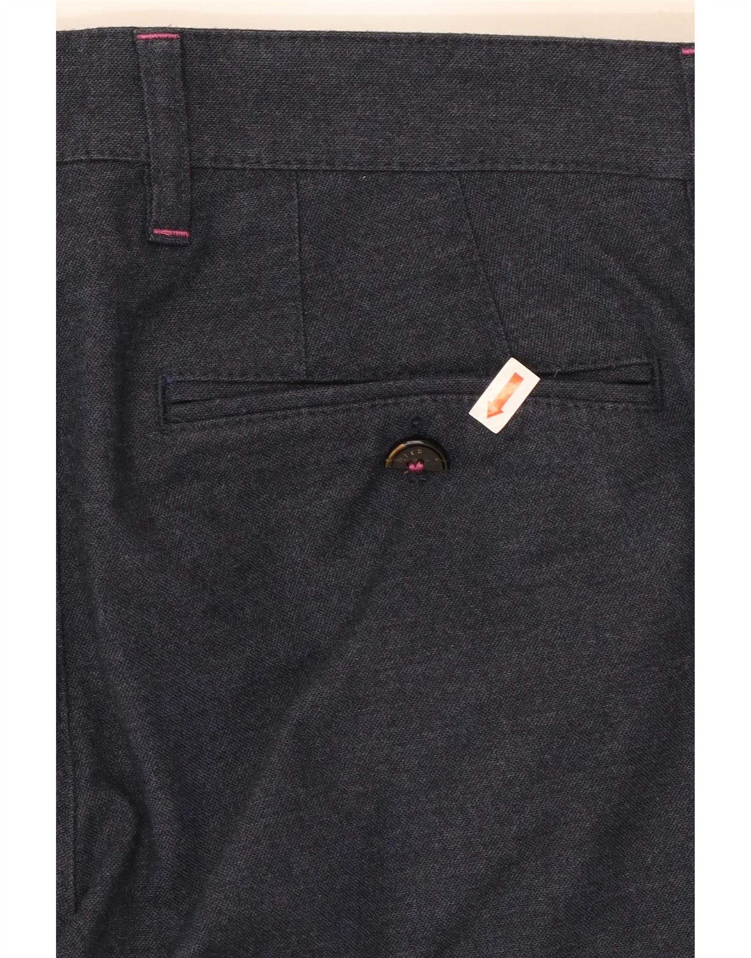 Gerade Anzughose für Herren von Ted Baker, W32, L30, marineblaue Baumwolle