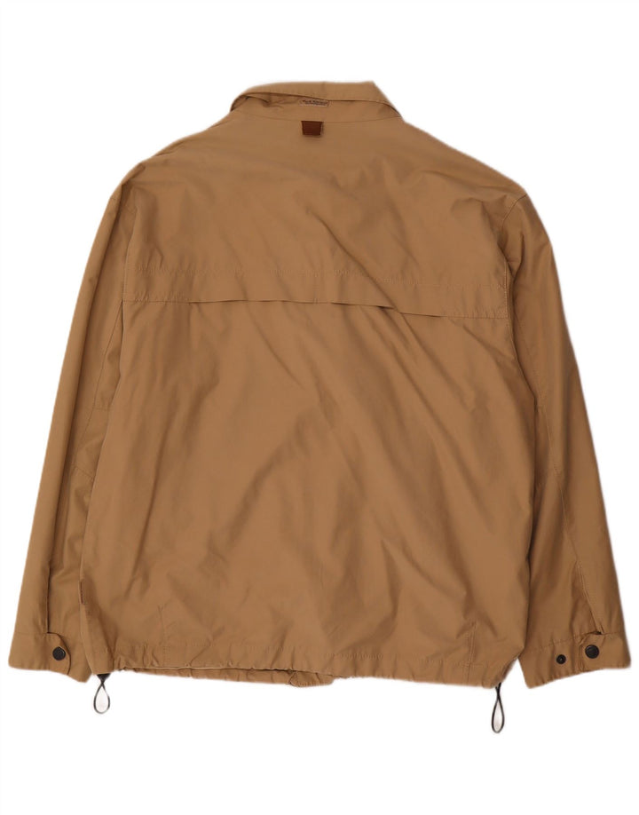 Vintage Herren Bomberjacke IT 54 2XL Beige Baumwolle