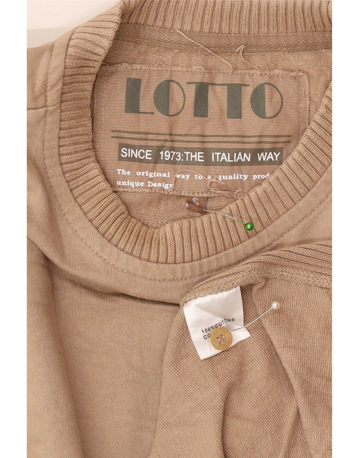 Lotto Herren-Top, langärmelig, klein, braune Baumwolle