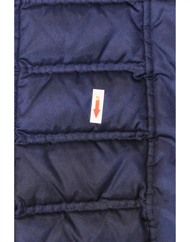 Fila Wattierter Damenmantel mit Kapuze, UK 14, Größe L, Marineblau