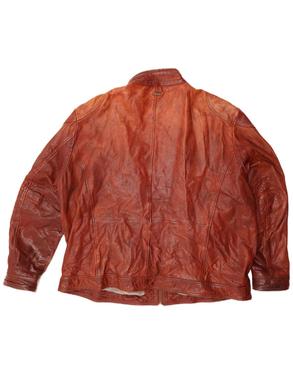 ENGBERS Herren Lederjacke UK 46 3XL Burgund