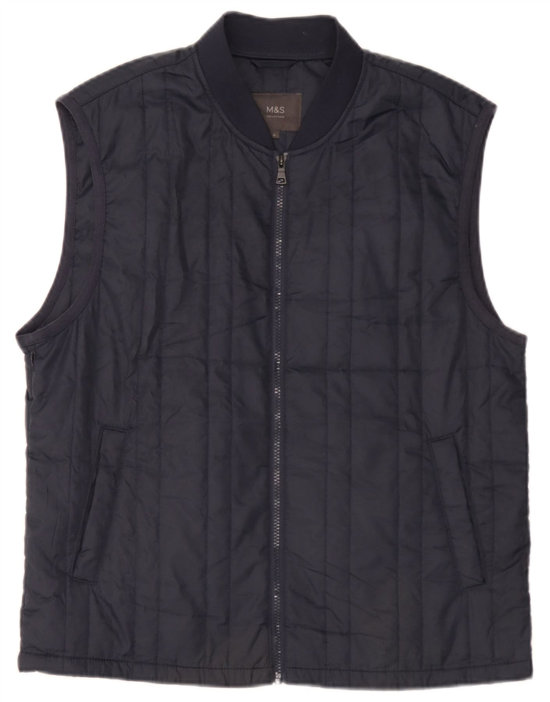 Marks & Spencer Herren Liner Gilet UK 38 Medium Marineblau Polyester
