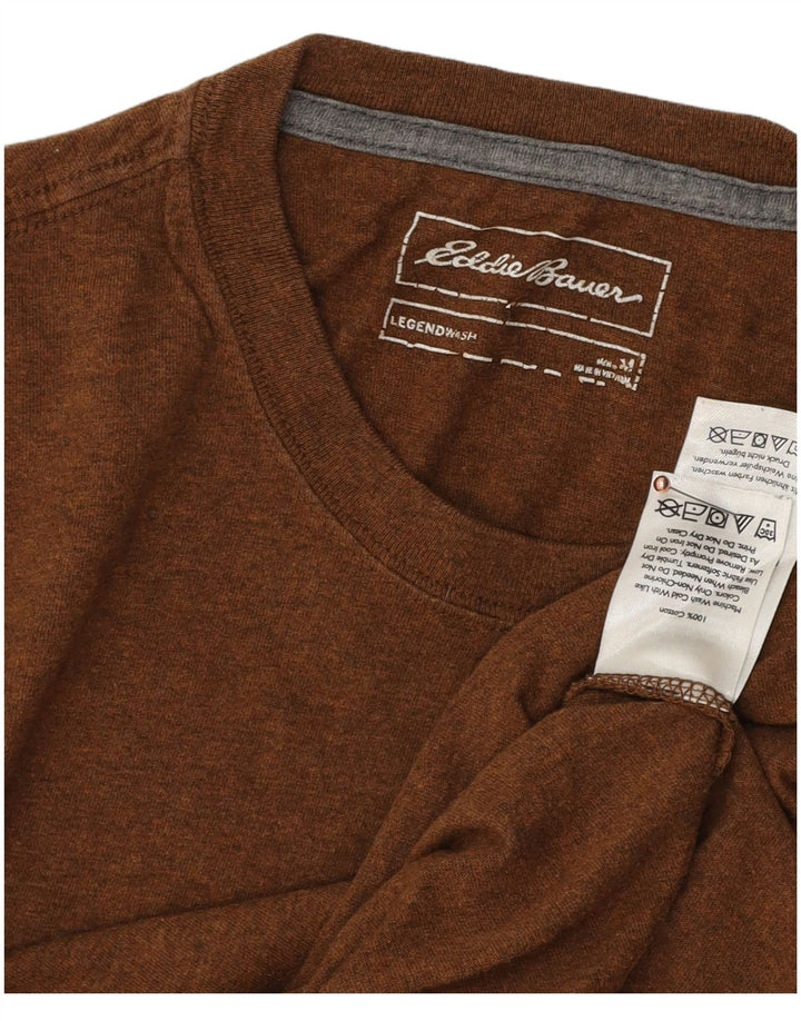EDDIE BAUER Mens T-Shirt Top Medium Brown Cotton