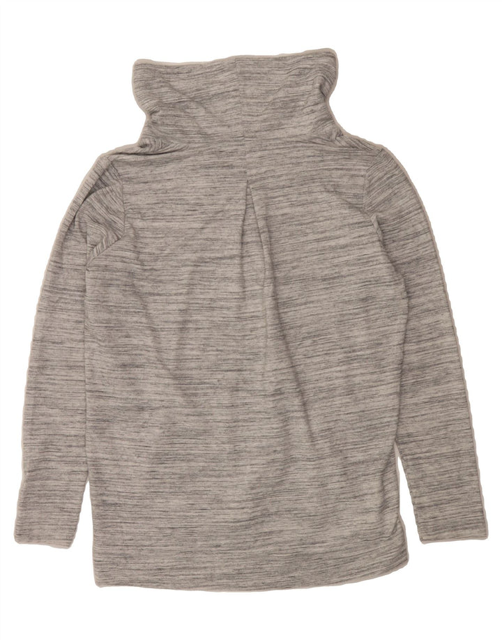 EDDIE BAUER Womens Oversized Sweatshirt Jumper UK 6 XS Grey Pinstripe Vintage Eddie Bauer and Second-Hand Eddie Bauer from Messina Hembry 