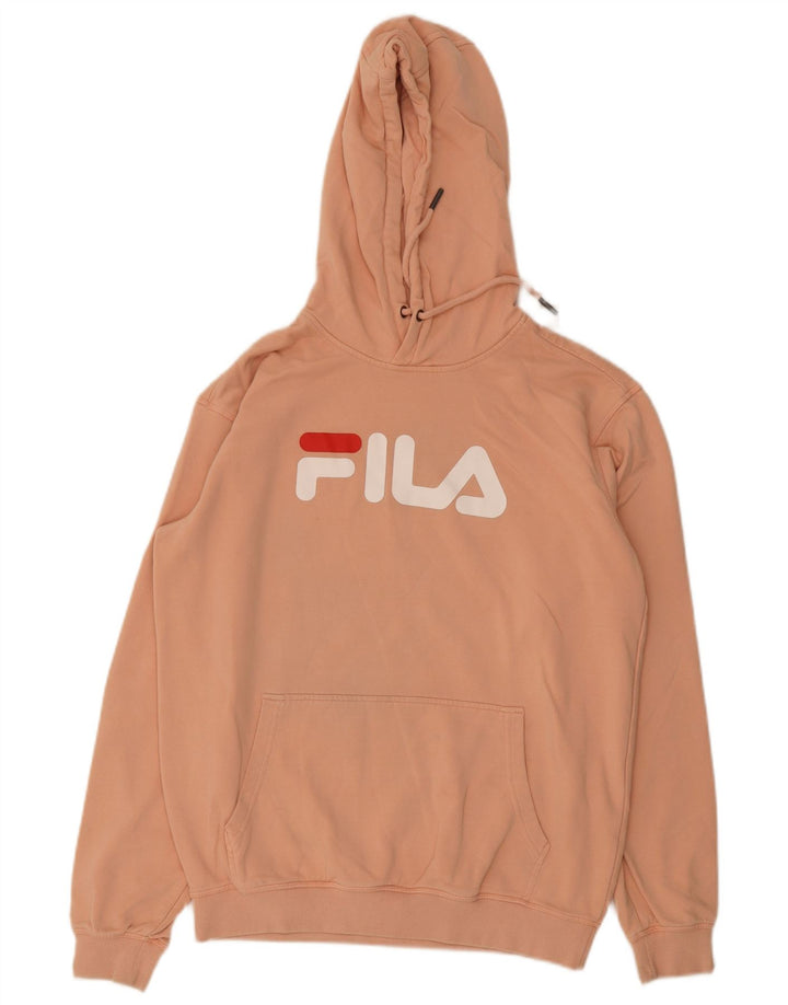 Fila Herren-Kapuzenpullover mit Grafik, mittelrosa, Baumwolle