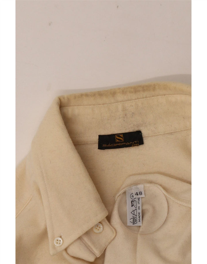 VINTAGE Herrenhemd IT 48 Medium Beige Kaschmir