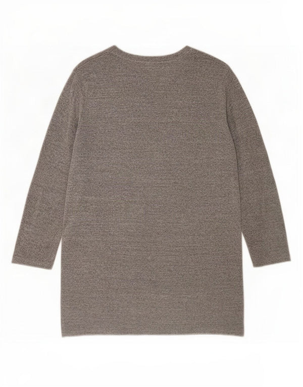 Zara Damen Asymmetrisches Blusenoberteil UK 14 Mittelgrau