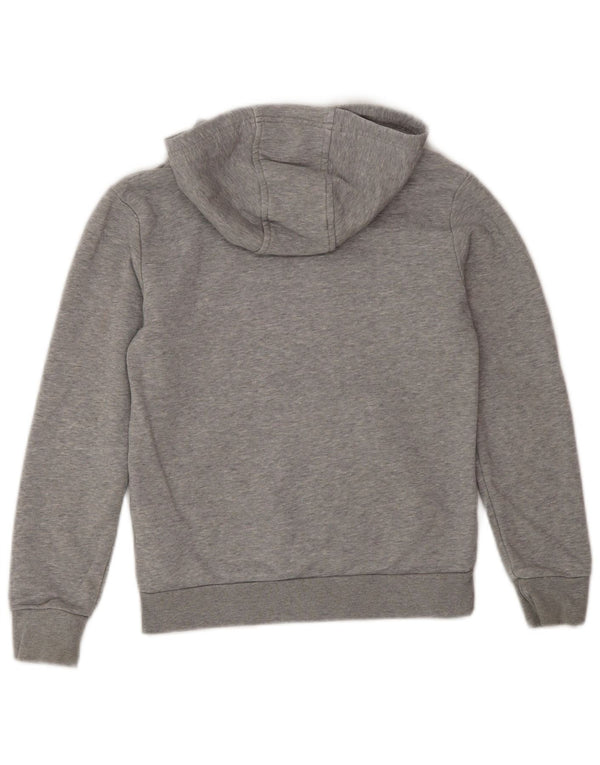 Adidas Jungen Kapuzenpullover mit Grafik, 8–9 Jahre, grau gefleckte Baumwolle