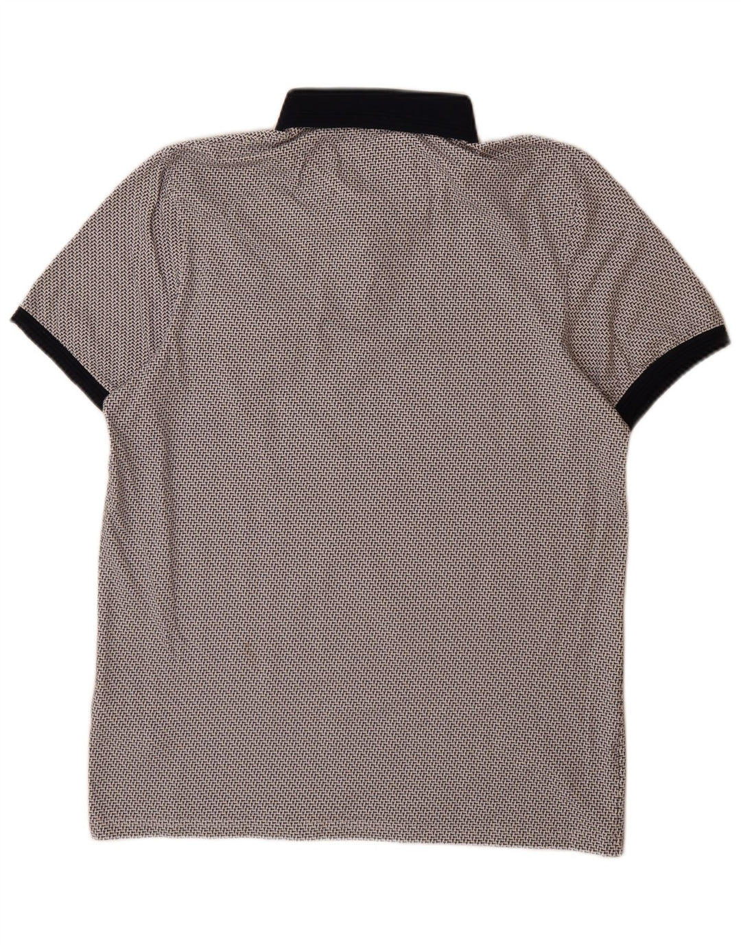 Ted Baker Herren-Poloshirt, Größe 4, groß, grau gefleckte Baumwolle