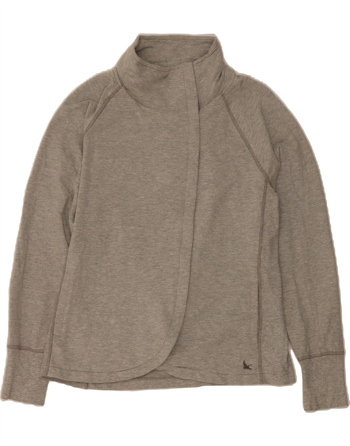 EDDIE BAUER Womens Tracksuit Top Jacket UK 12 Medium Grey Cotton Vintage Eddie Bauer and Second-Hand Eddie Bauer from Messina Hembry 