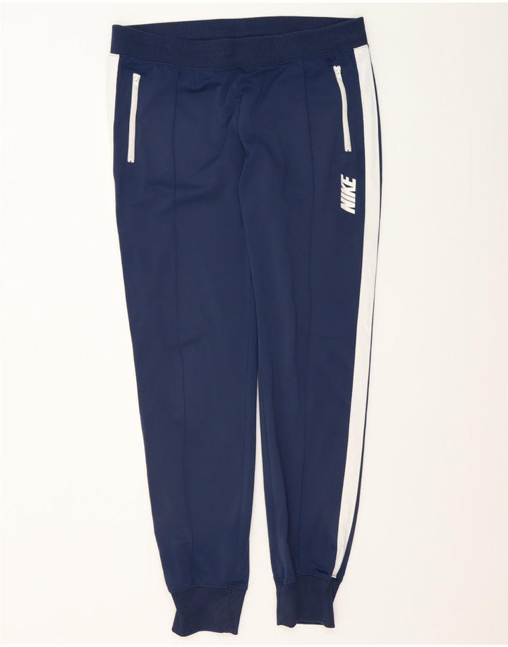 Nike Herren-Trainingshose, Jogginghose, groß, marineblau, Farbblock-Polyester
