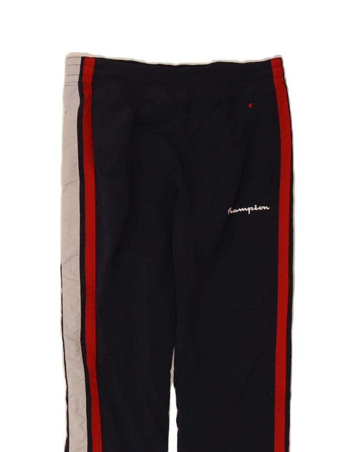 CHAMPION Mens Tracksuit Trousers Joggers Small Navy Blue Colourblock Vintage Champion and Second-Hand Champion from Messina Hembry 