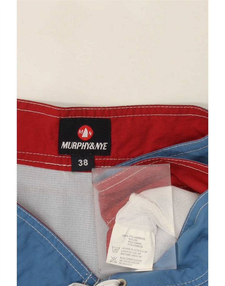Murphy & Nye Herren-Badeshorts mit Grafik, XL, Blau, Colourblock-Polyamid