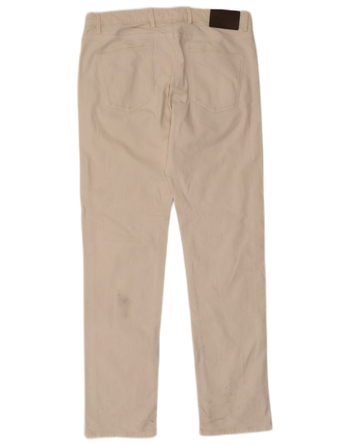Massimo Dutti Damen Slim Jeans EU 42 Large W32 L31 Weiße Baumwolle