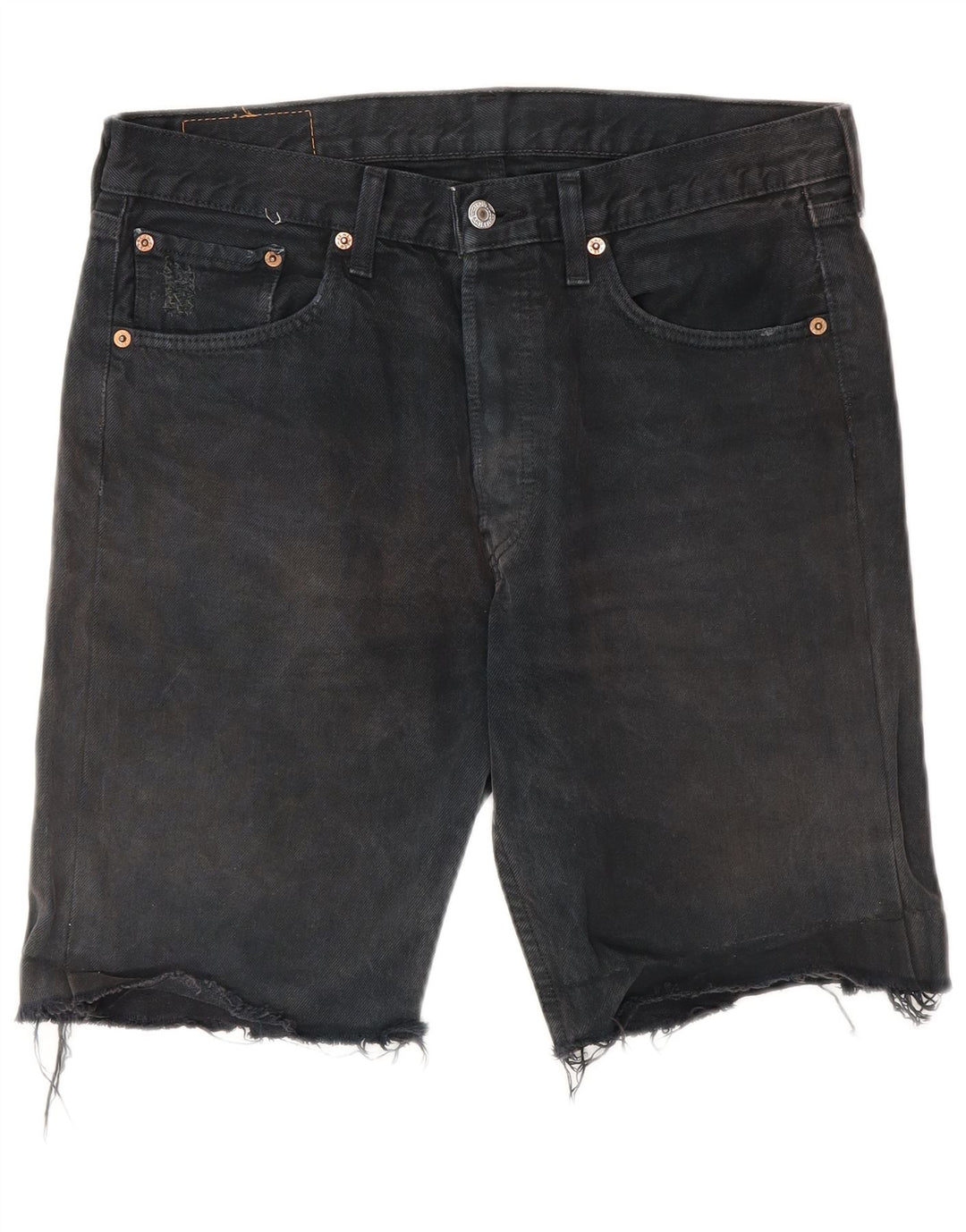 LEVI'S Herren 501 Denim Shorts W32 Mittelschwarze Baumwolle