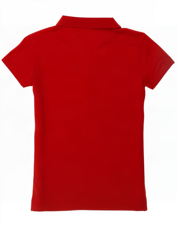 Tommy Hilfiger Damen Slim Fit Poloshirt UK 6 XS Rot Baumwolle