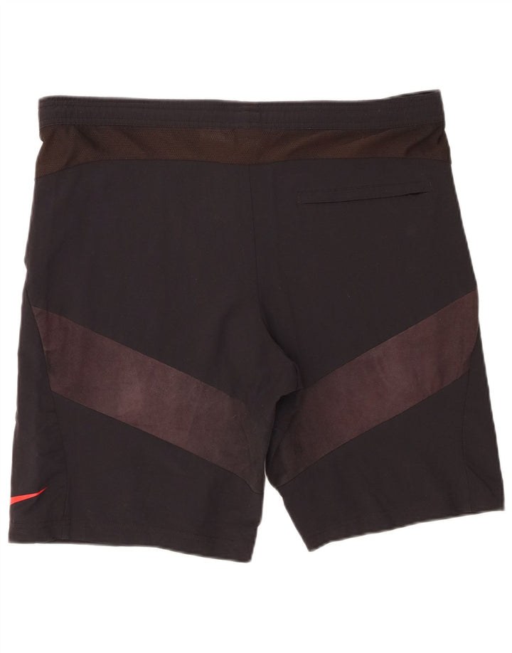 Nike Herren-Sportshorts, mittelgroß, schwarzes Colourblock-Nylon