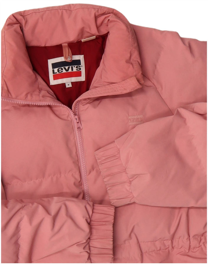 Levi's Damen Wattierte Jacke UK 14 Mittelrosa Polyester