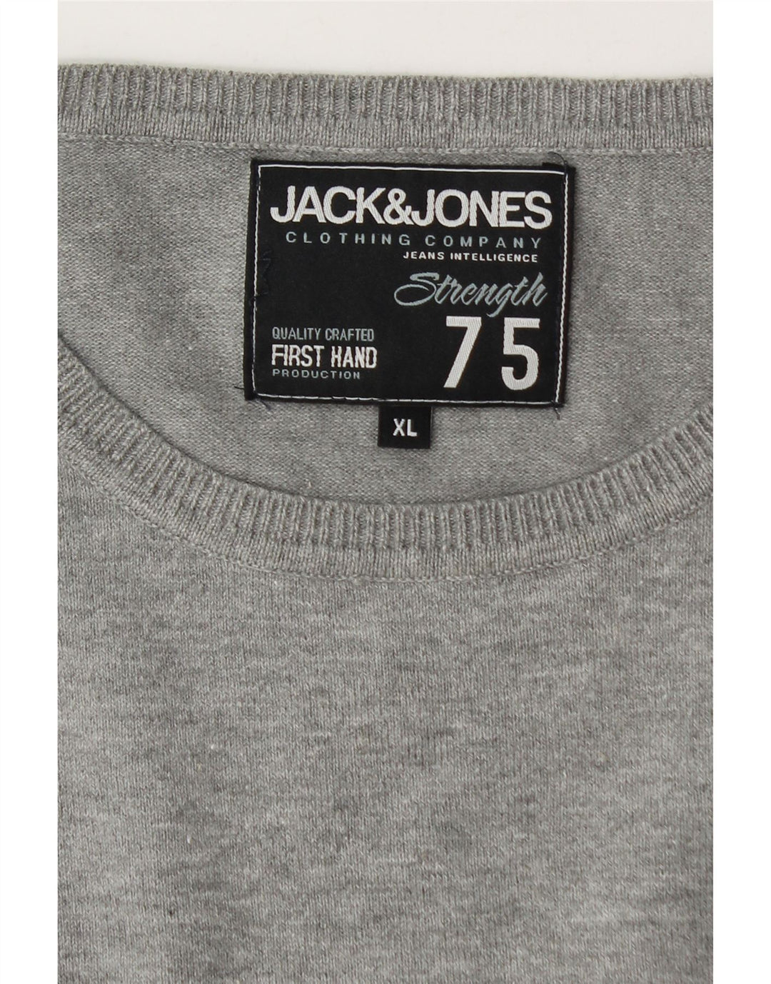 Jack & Jones Herren-Pullover mit Rundhalsausschnitt, XL, Grau meliert