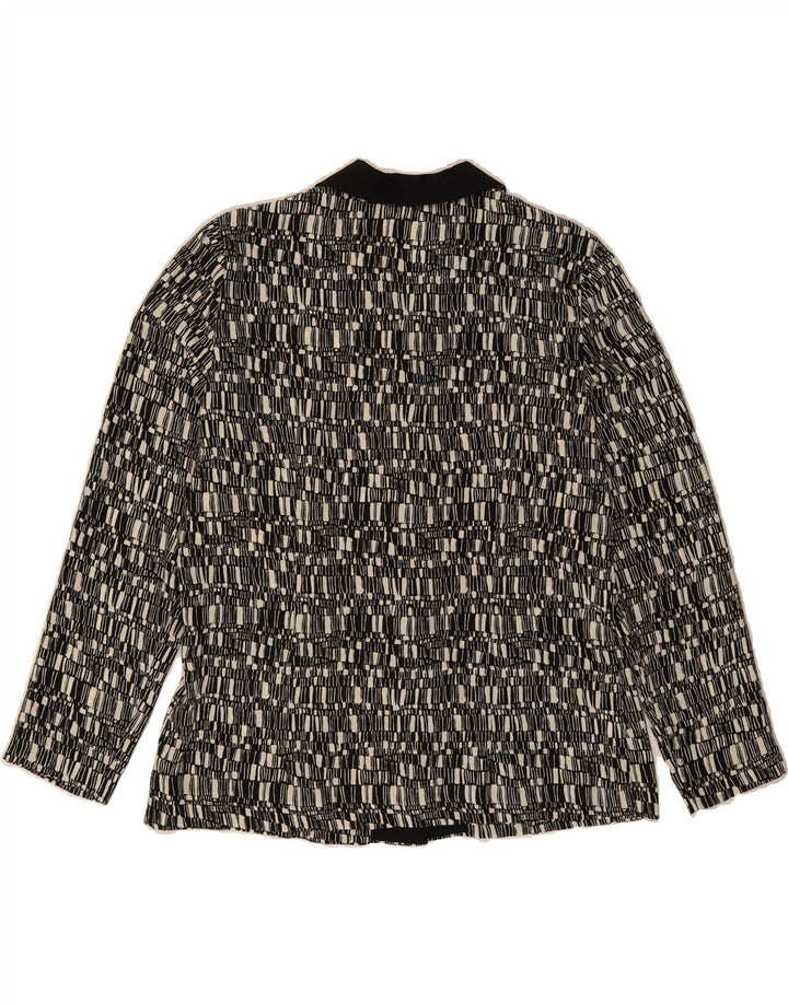 CAROLINA PEDRJONI Womens 3/4 Sleeve Blazer Jacket IT 47 Large Black Vintage Carolina Pedrjoni and Second-Hand Carolina Pedrjoni from Messina Hembry 
