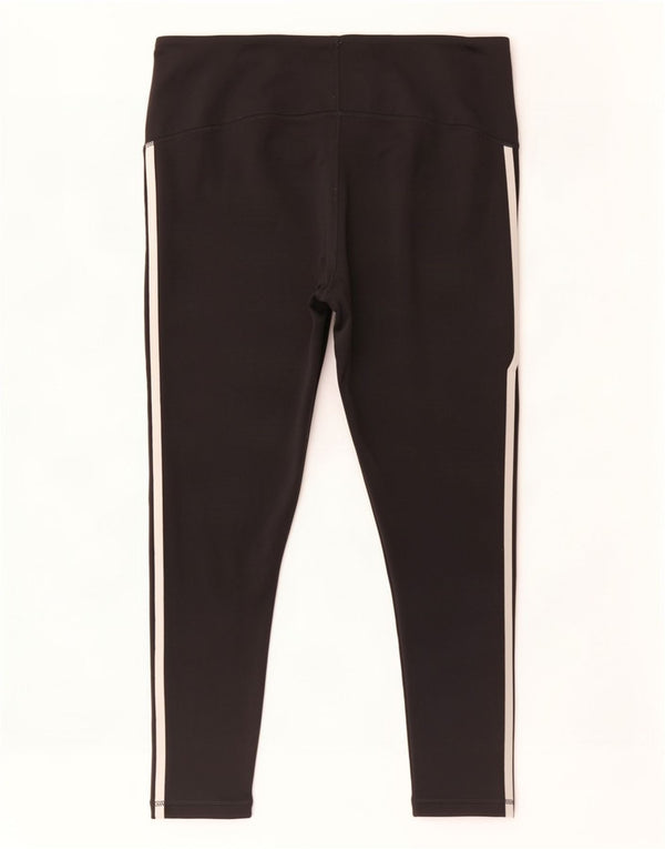 Adidas Damen Climalite Leggings UK 20/22 XL Schwarz Polyester