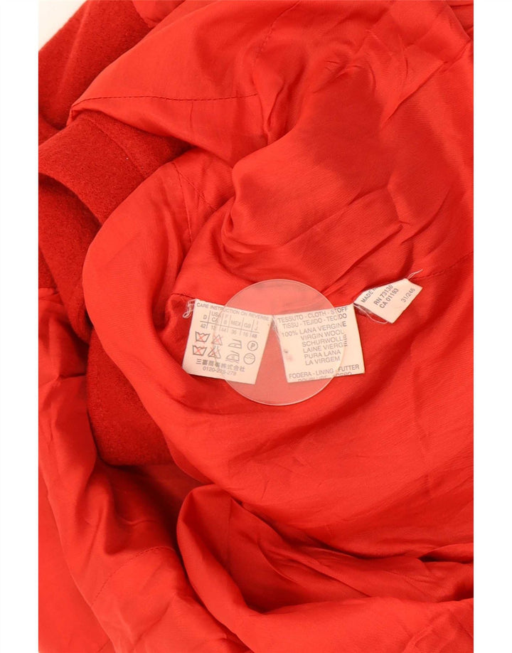 Marella Damen 2-Knopf-Blazerjacke UK 16 Große rote Wolle
