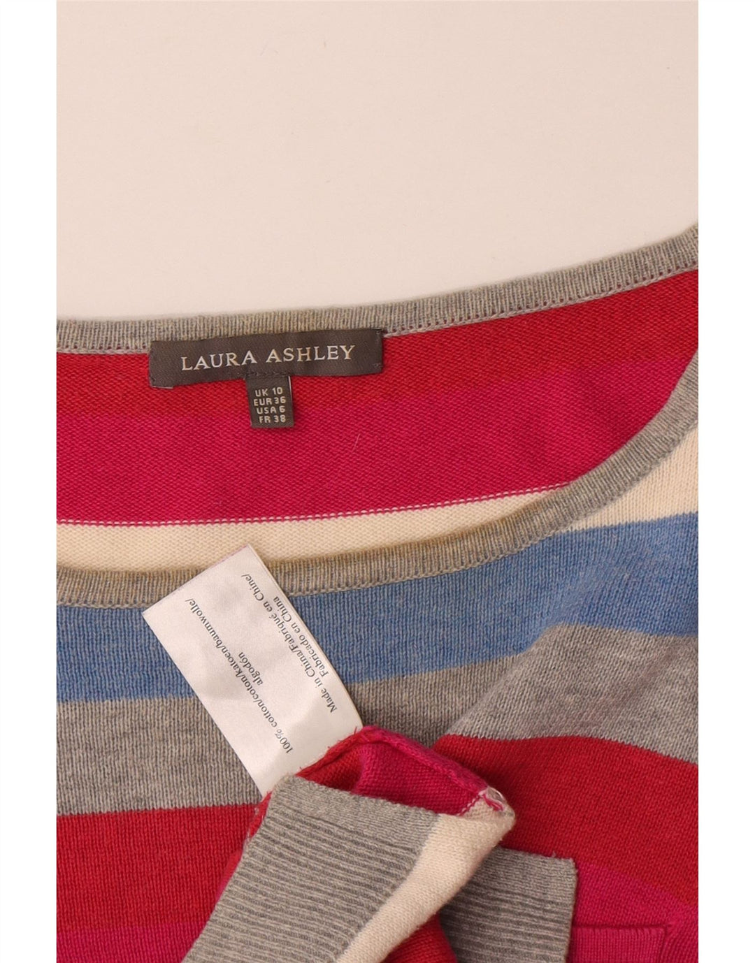 Laura Ashley Damen-Pullover mit U-Boot-Ausschnitt, Gr. 10, Größe S, Mehrfarbig