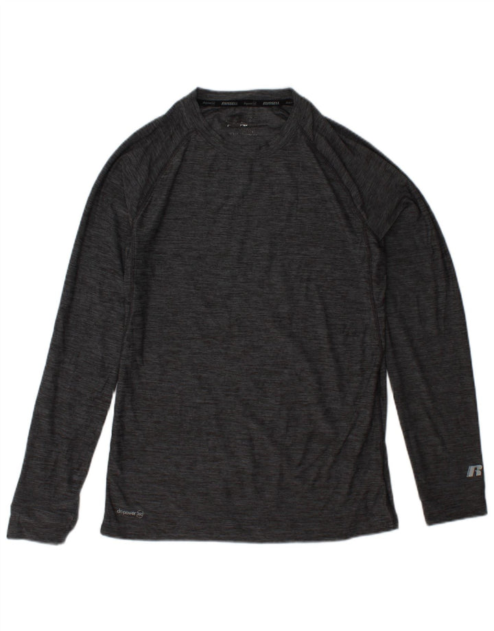 RUSSELL ATHLETIC Herren Dri-Power Top Langarm Klein Grau meliert