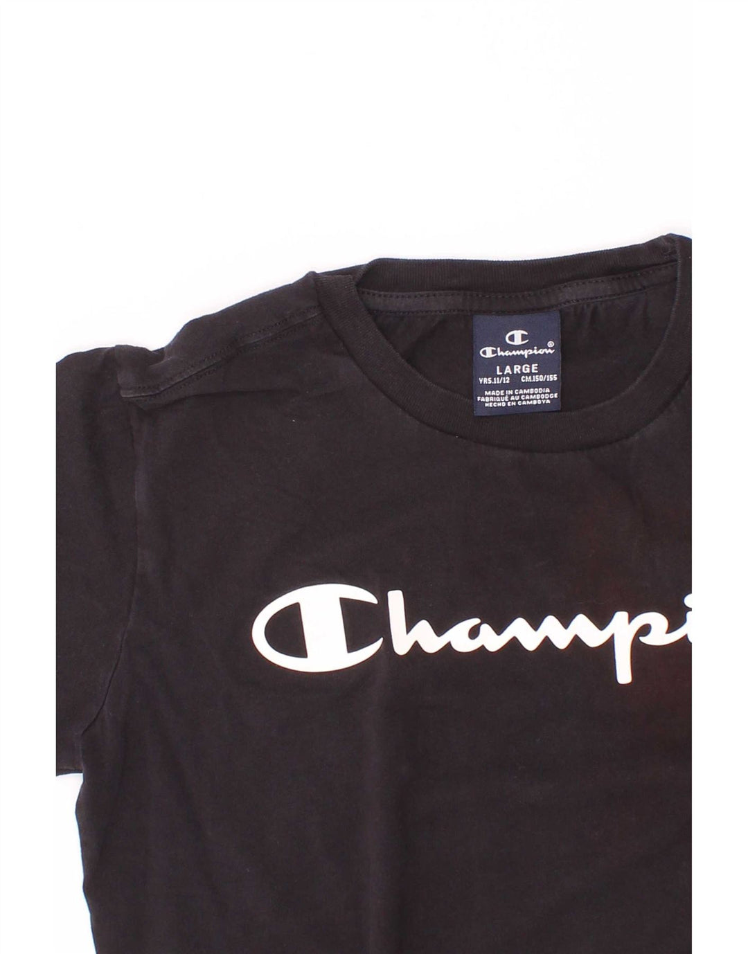 Champion T-Shirt mit Grafik für Jungen, 11–12 Jahre, Größe L, Schwarz