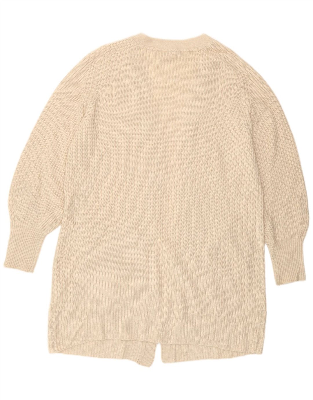 Fat Face Damen-Strickjacke in Übergröße, lang geschnitten, Gr. 40, Größe L, gebrochenes Weiß