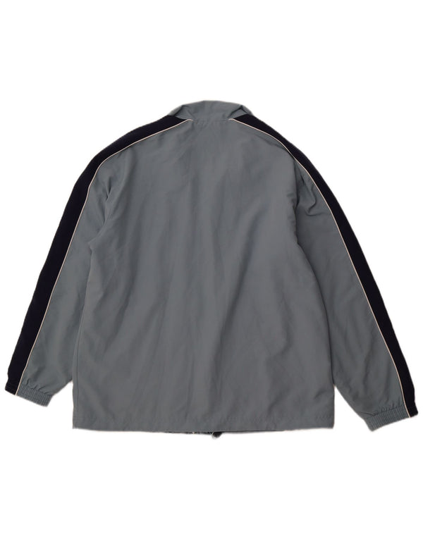 CHAMPION Herren-Trainingsanzug-Oberteil, XL, blaues Farbblock-Polyester