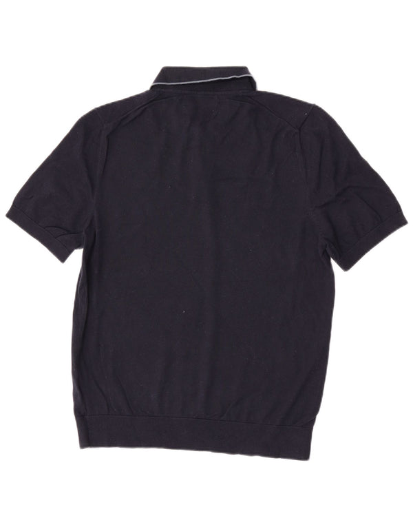 Marks & Spencer Herren-Poloshirt, mittelmarineblaue Baumwolle
