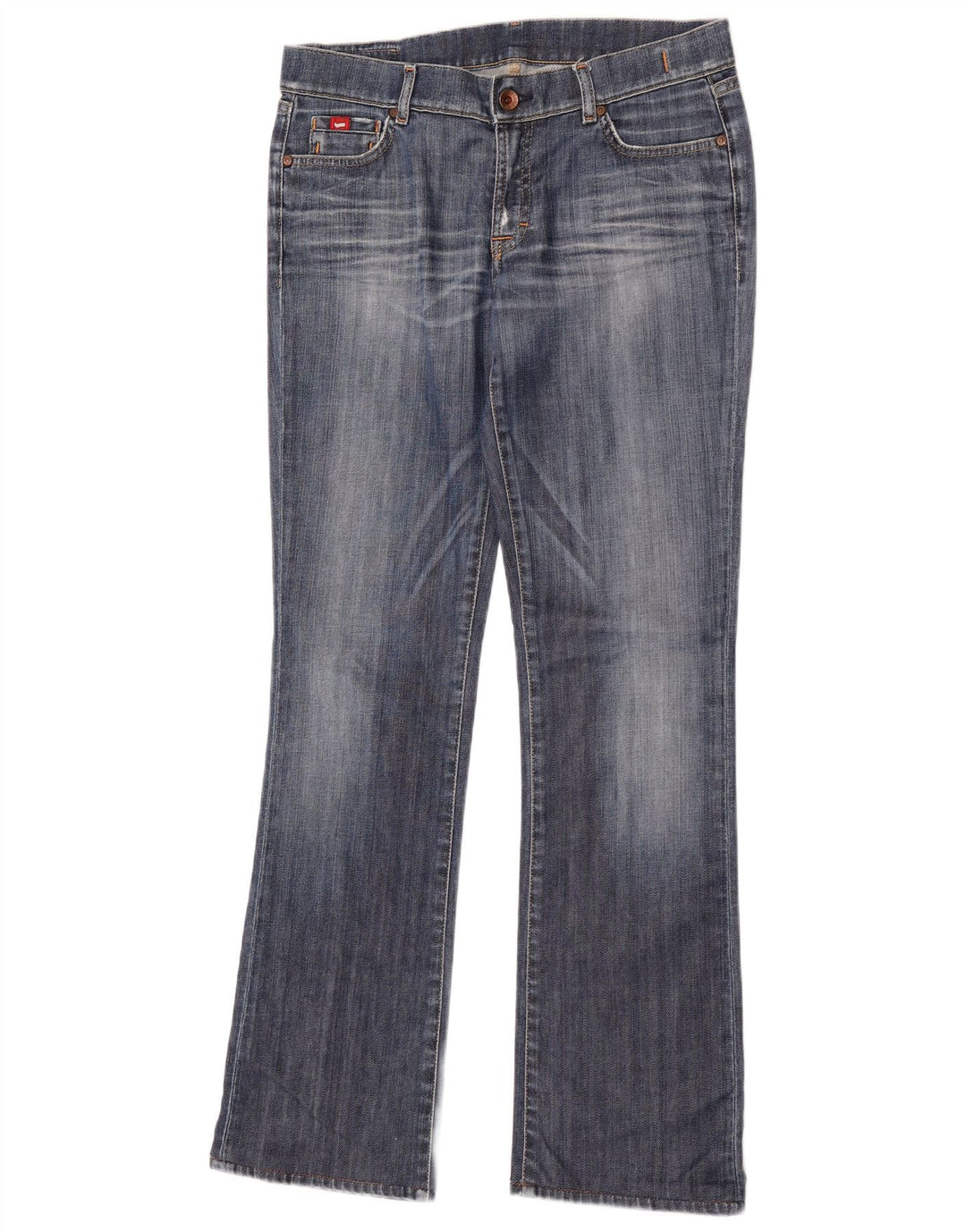 Gas Damen Bootcut Jeans W30 L32 Blaue Baumwolle
