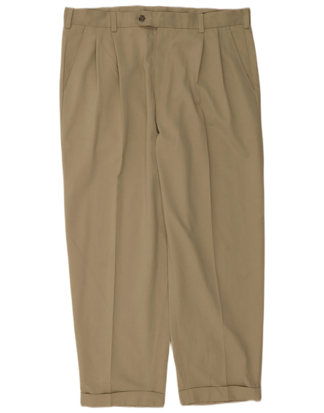 Izod Mens Pegged Suit Hose W38 L30 Beige Polyester