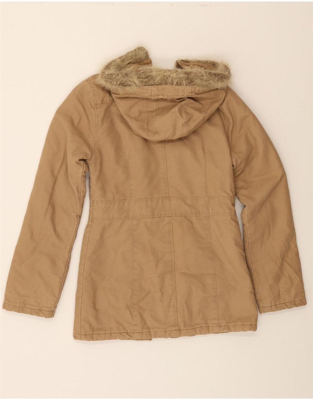 FAT FACE Womens Hooded Utility Jacket UK 8 Small Beige Cotton Vintage Fat Face and Second-Hand Fat Face from Messina Hembry 