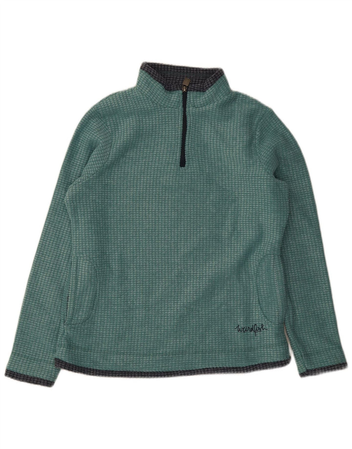 Weird Fish Damen-Fleecepullover mit Reißverschluss am Hals, UK 12, mittelgrün, Polyester