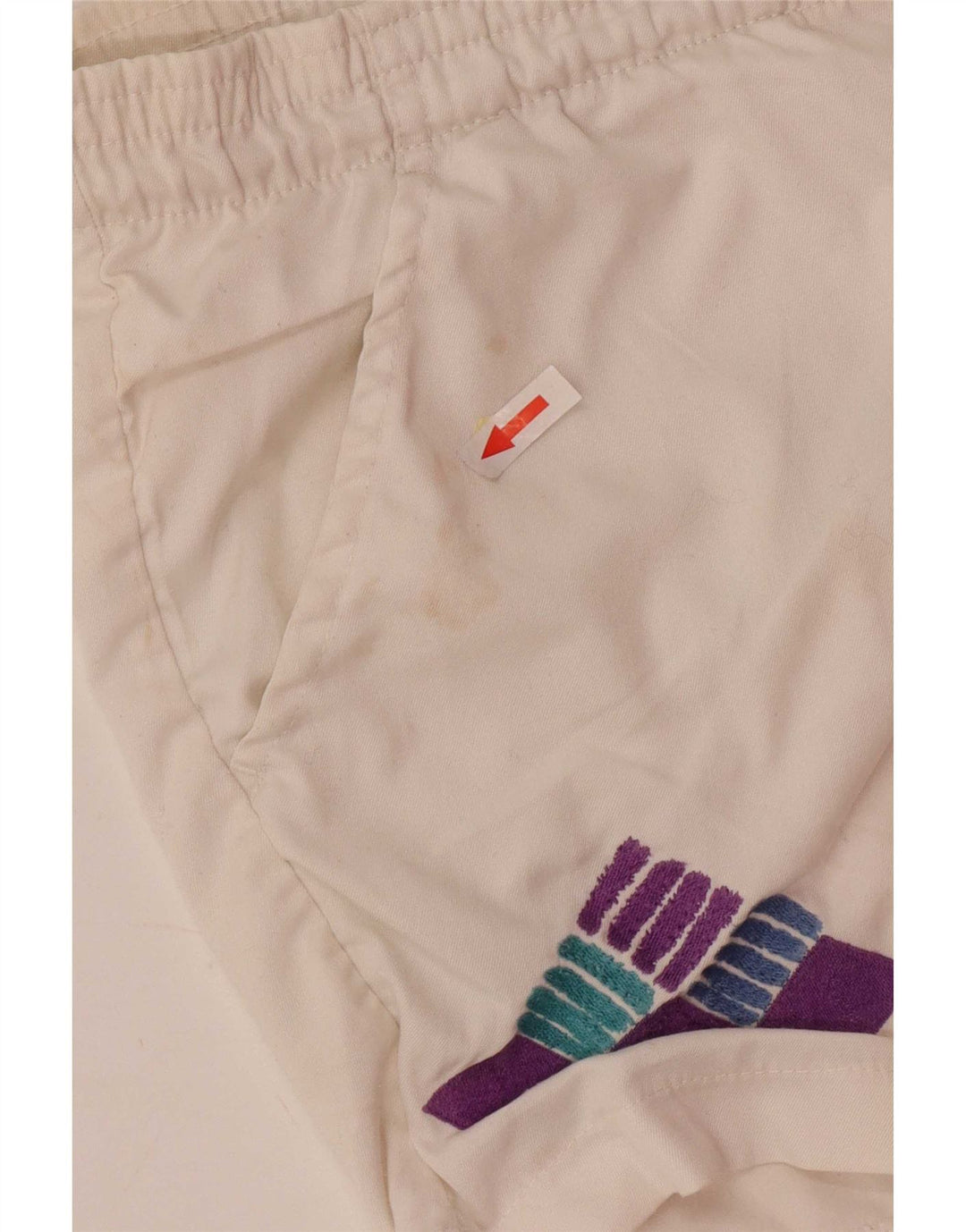 Sergio Tacchini Herren Graphic Sport Shorts IT 46 Small Weiß Polyester
