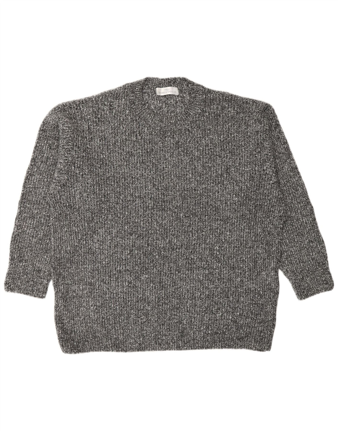 Marks & Spencer Herren-Pullover mit Rundhalsausschnitt, groß, grau geflecktes Acryl