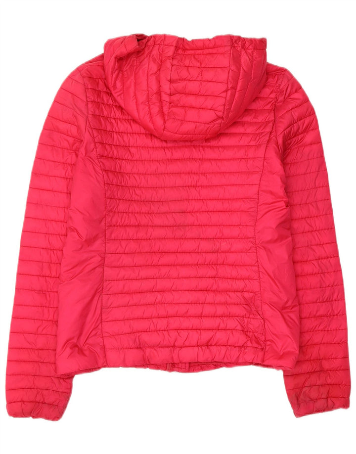 Dack's wattierte Damenjacke mit Kapuze, UK 10, Größe S, Rosa