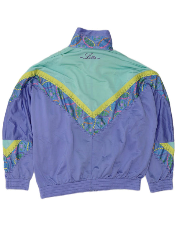 Lotto Herren-Trainingsanzug mit lockerer Passform, Jacke, Größe S, Lila, Farbblock