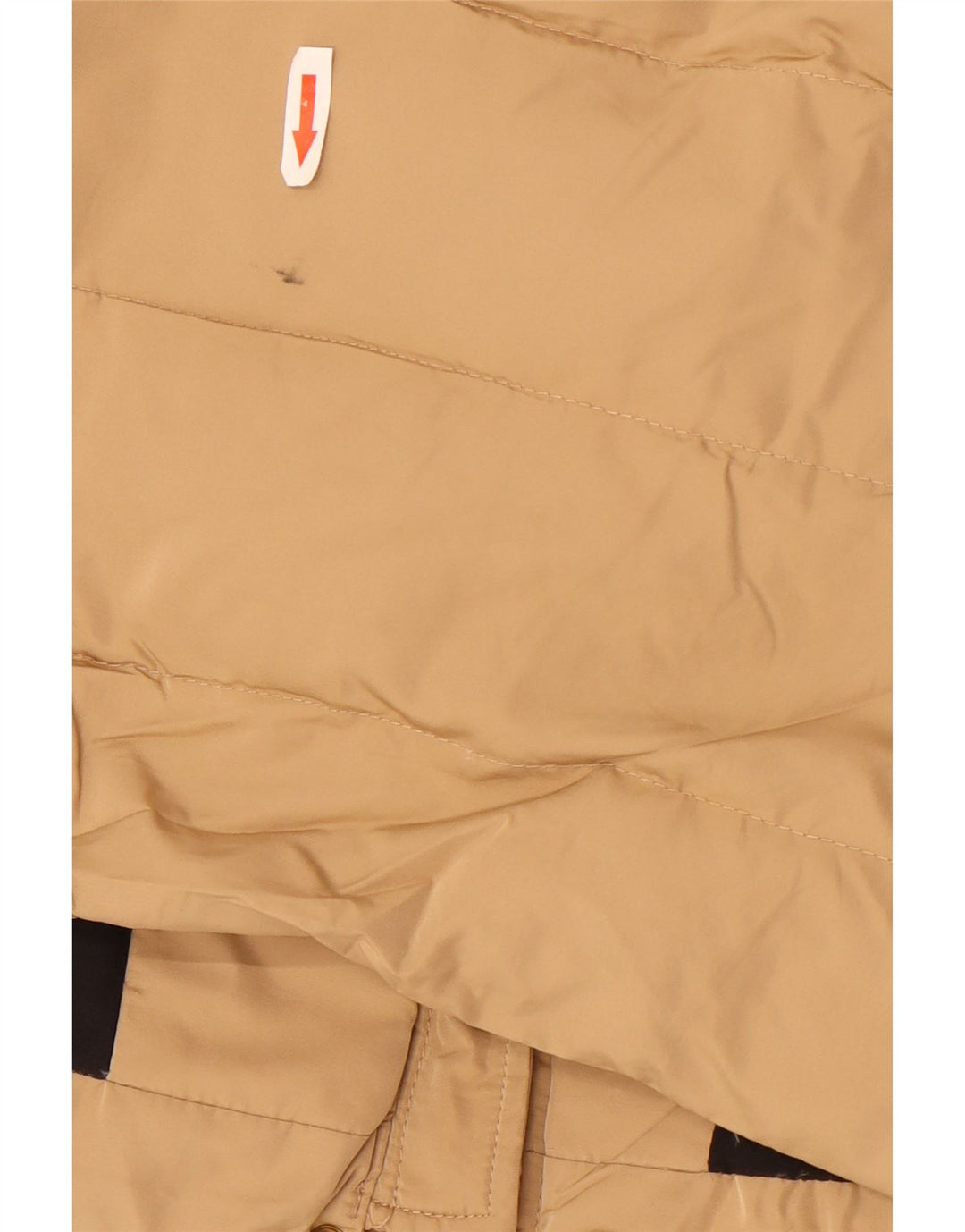 Zara Damen Kapuzenmantel, wattiert, UK 14, Mittelbeige, Polyester