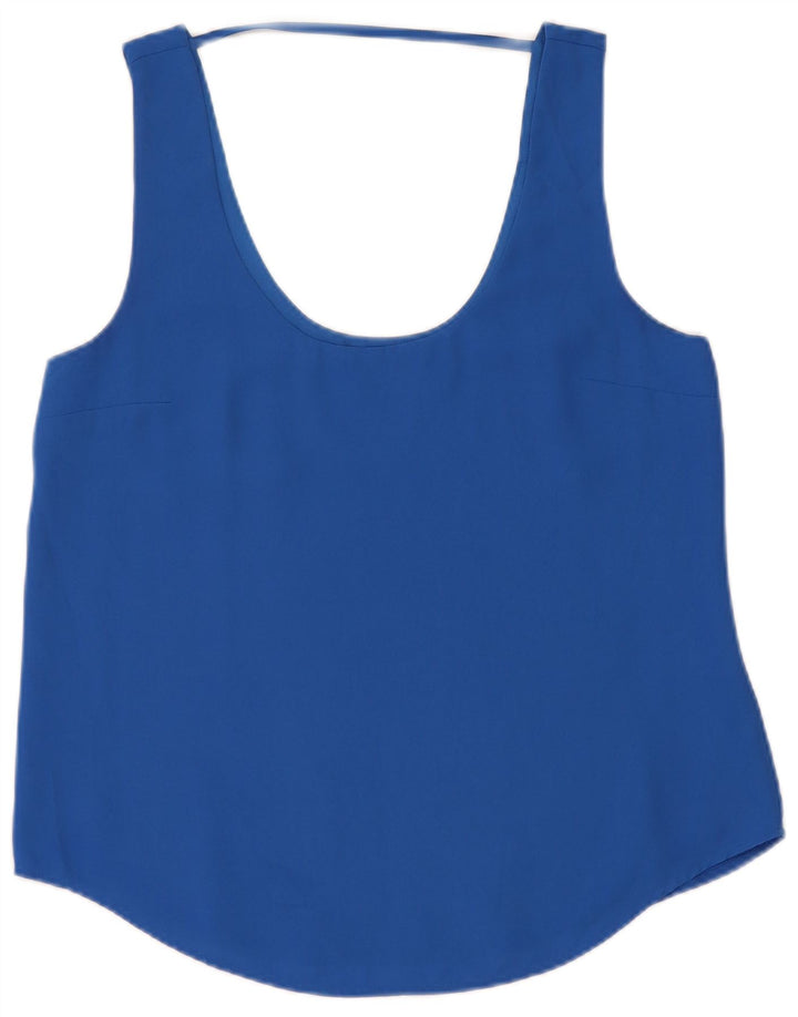 Oasis Damen-Trägershirt UK 12 Mittelblaues Polyester