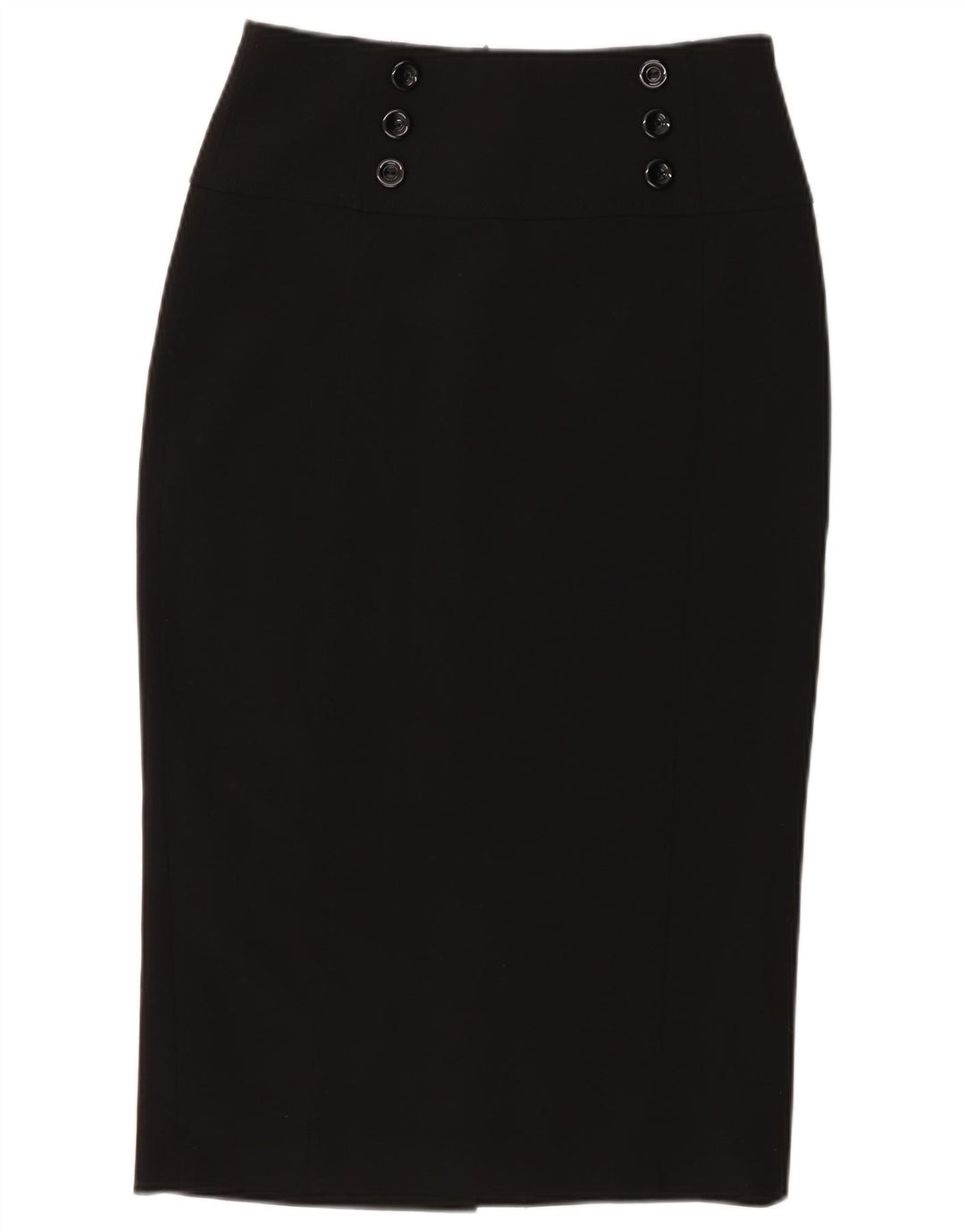 WALLIS Damen Bleistiftrock UK 10 Small W30 Schwarz Polyester