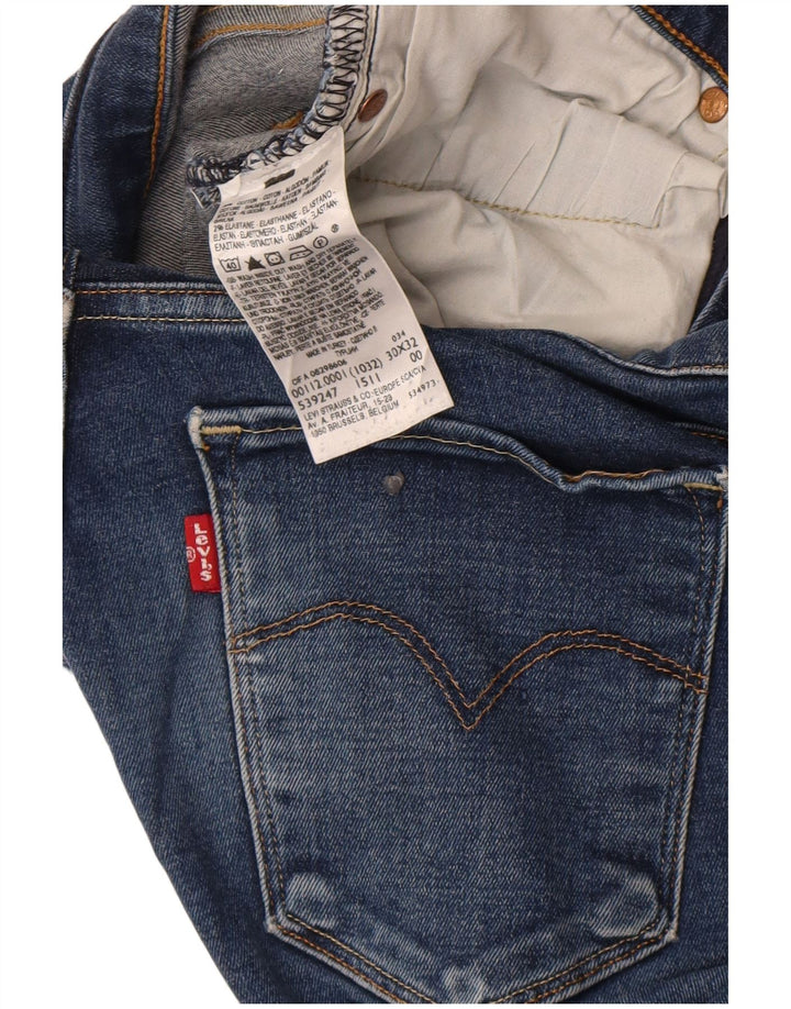 Levi's Damen Skinny Jeans W30 L32 Blaue Baumwolle