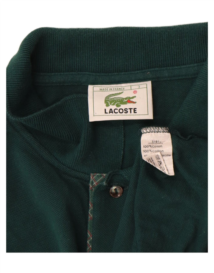 Lacoste Herren Poloshirt Größe 7 2XL Grüne Baumwolle
